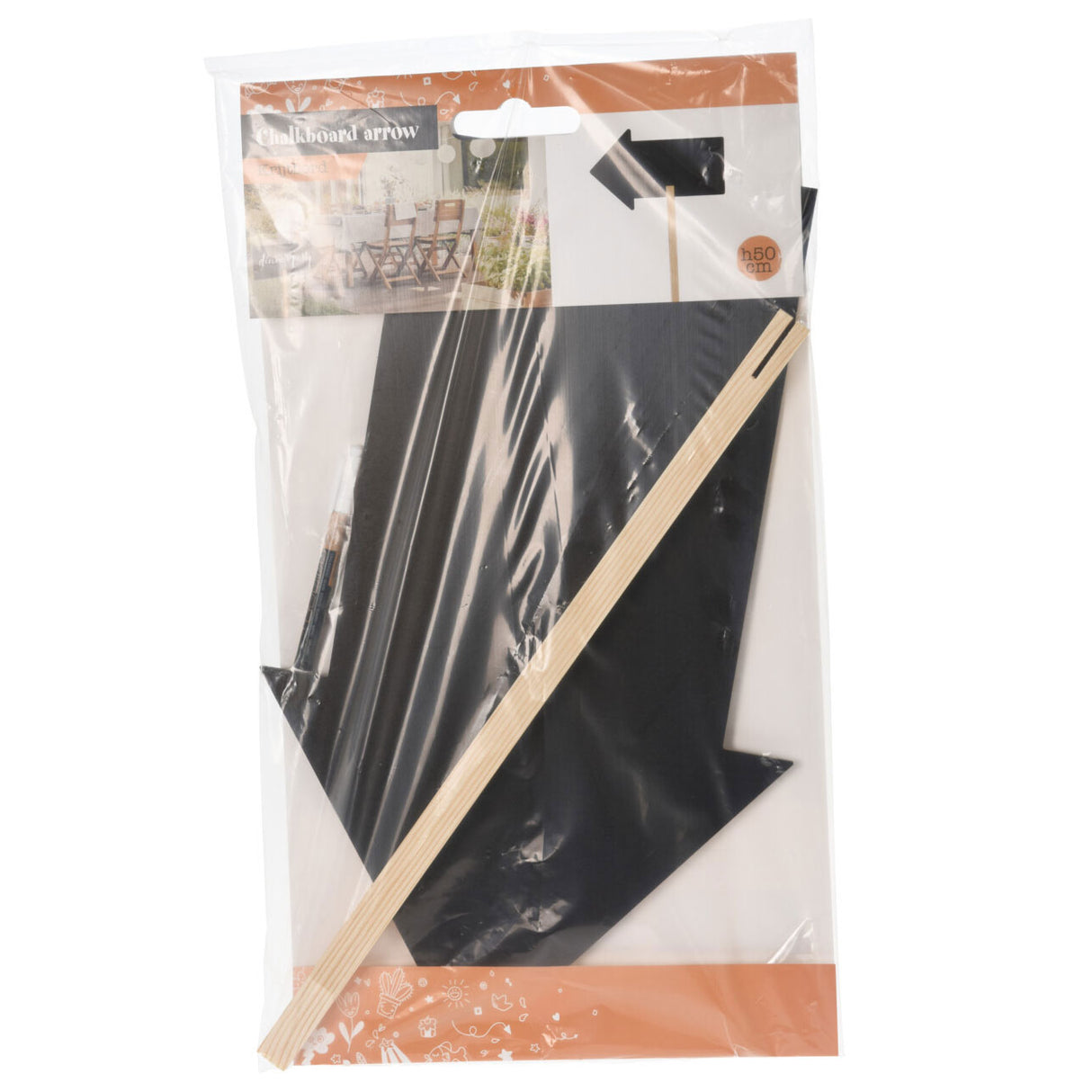 Chalkboard Pfeil um Stick, 50 cm