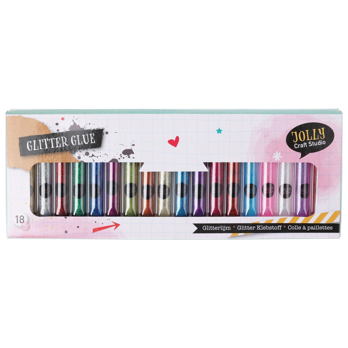 Glitter Glue, 18st.