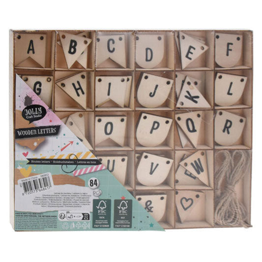 Lettres en bois, 84e.