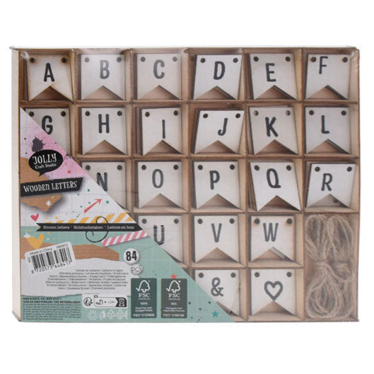 Lettres en bois, 84e.