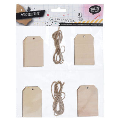 Labels wood, 8st.