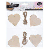 Labels hout, 8st.
