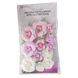 Pabeier Blummen mam Glitter