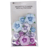 Pabeier Blummen mam Glitter