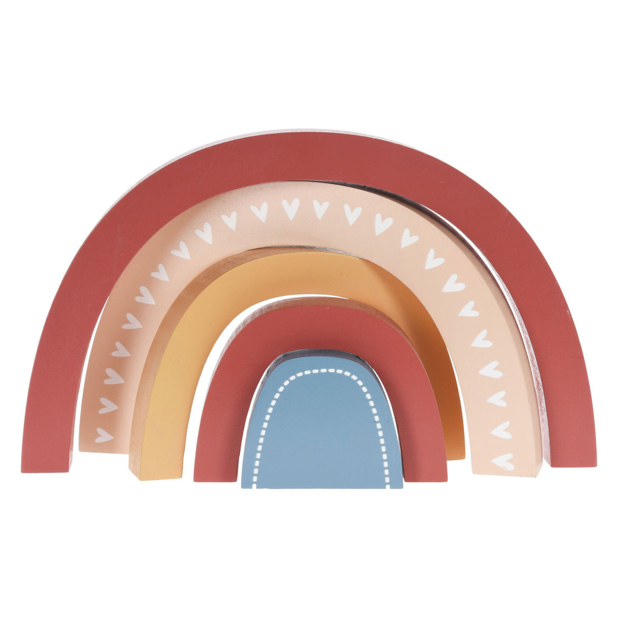 Дървени строителни блокове Rainbow, 5 бр.