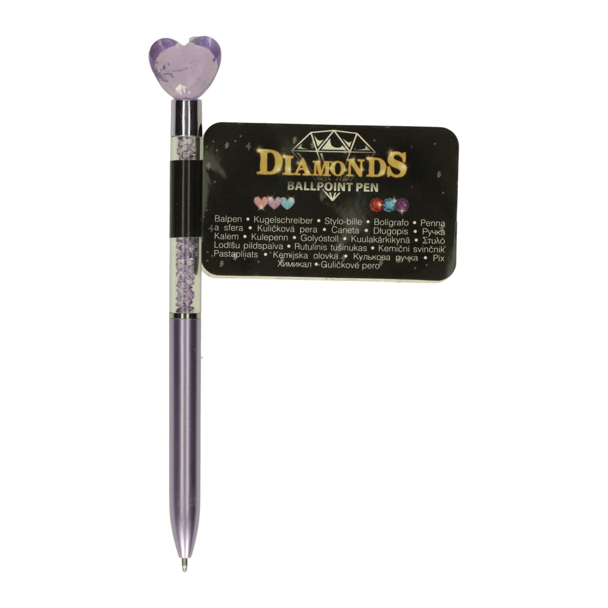 Ballpoint pen with diamonds