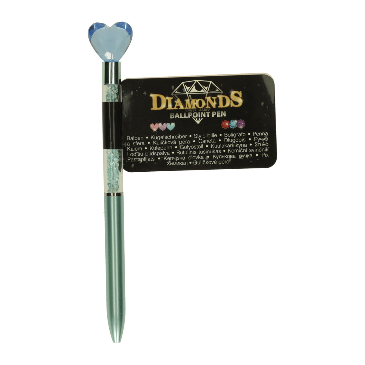 Ballpoint pen with diamonds