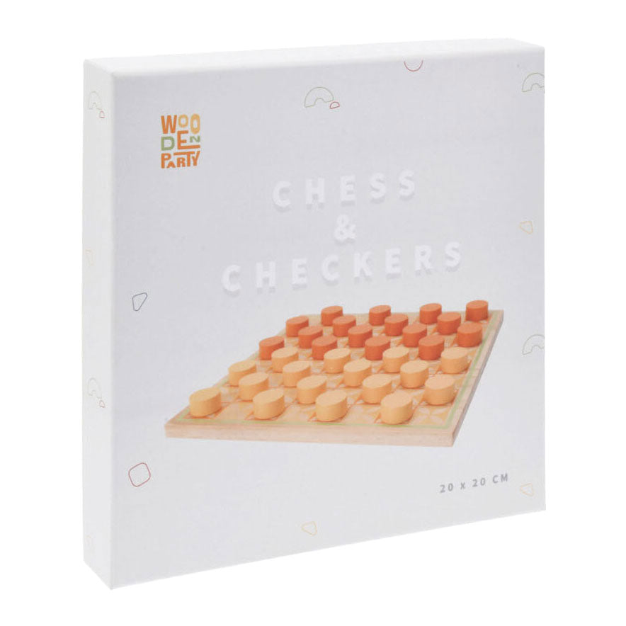 Chess and Damspel Hout, 20cm
