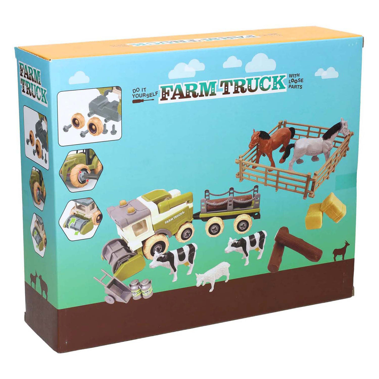 Jeu de ferme avec tracteur