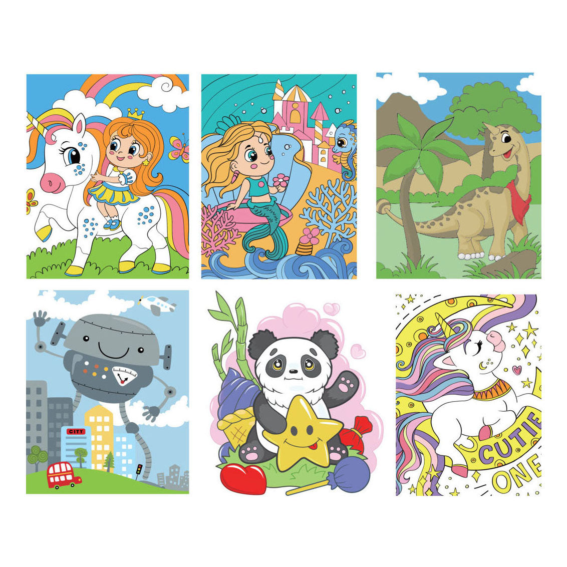 Painting by numbers theme, 8 parts.