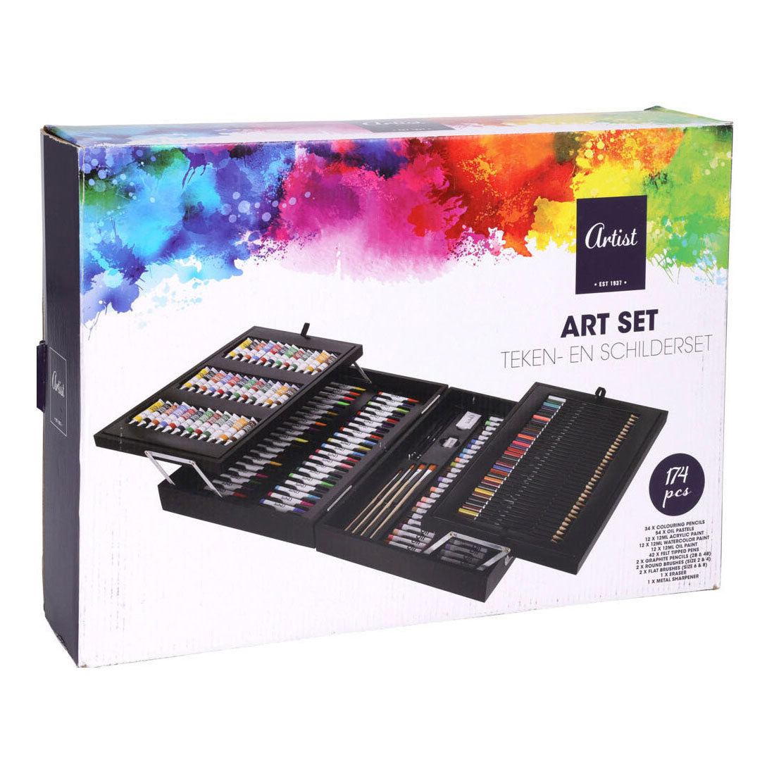 Målare och ritning i resväskan