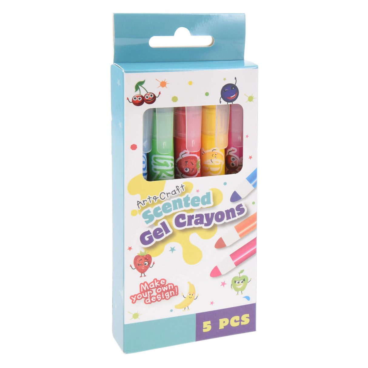 Rotuladores de gel con aroma a frutas, 5 uds.
