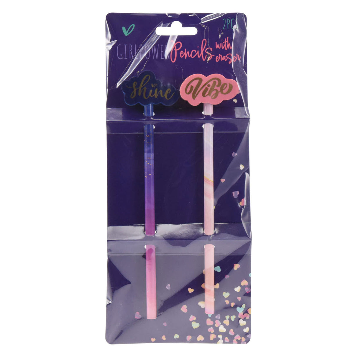 Crayons d'école gris rose violet, 2e.
