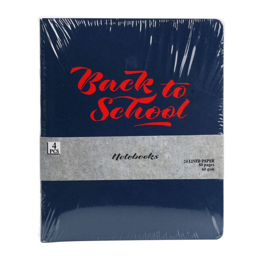 Skolen notebooks print, 4 stk.