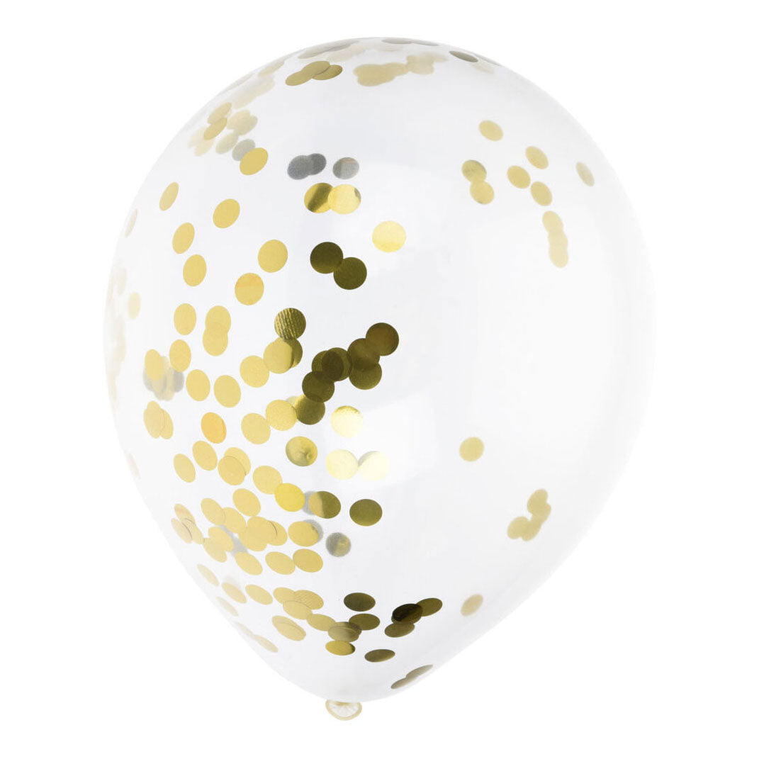 Balloons with gold confetti