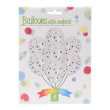 Loftballone mat Konfetti Multi Faarwen, 8 PC.