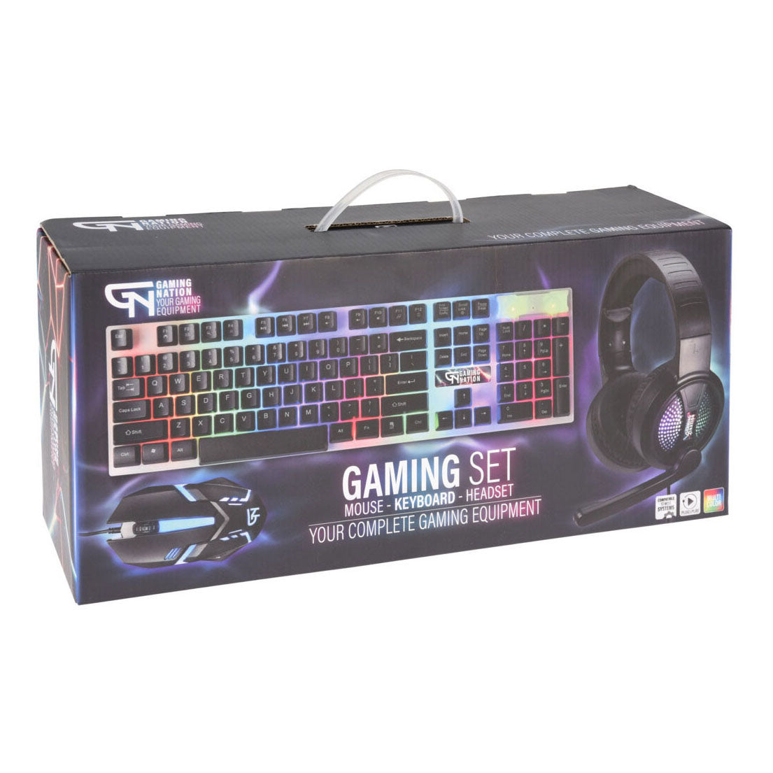 Gaming set mouse keyboard headphones 3in1