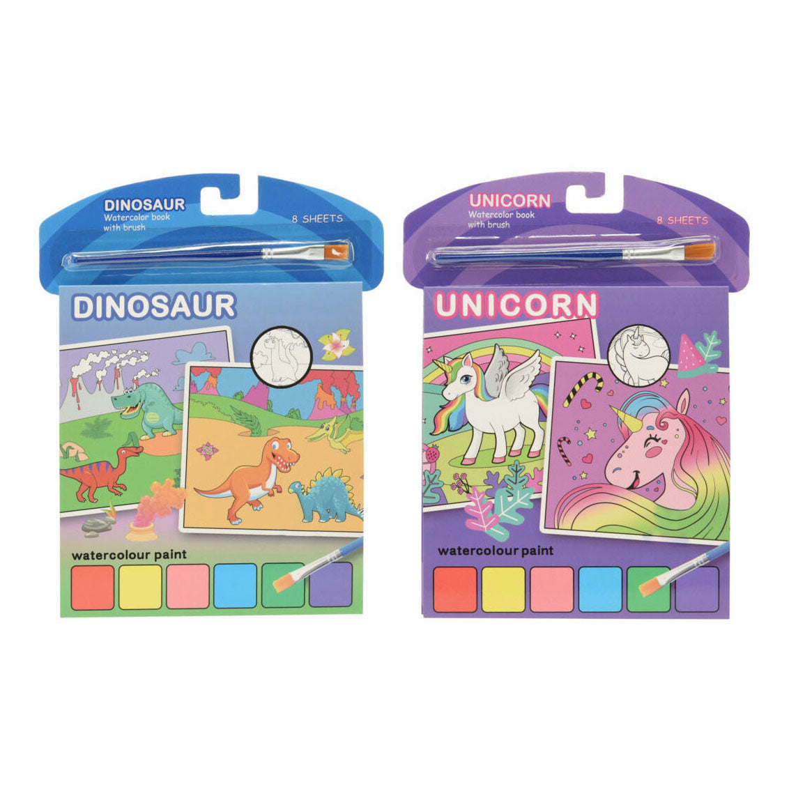 Akvarelna knjiga Eenhoorn ali Dino