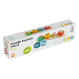 Wooden stacking prying with shapes, 9dlg.