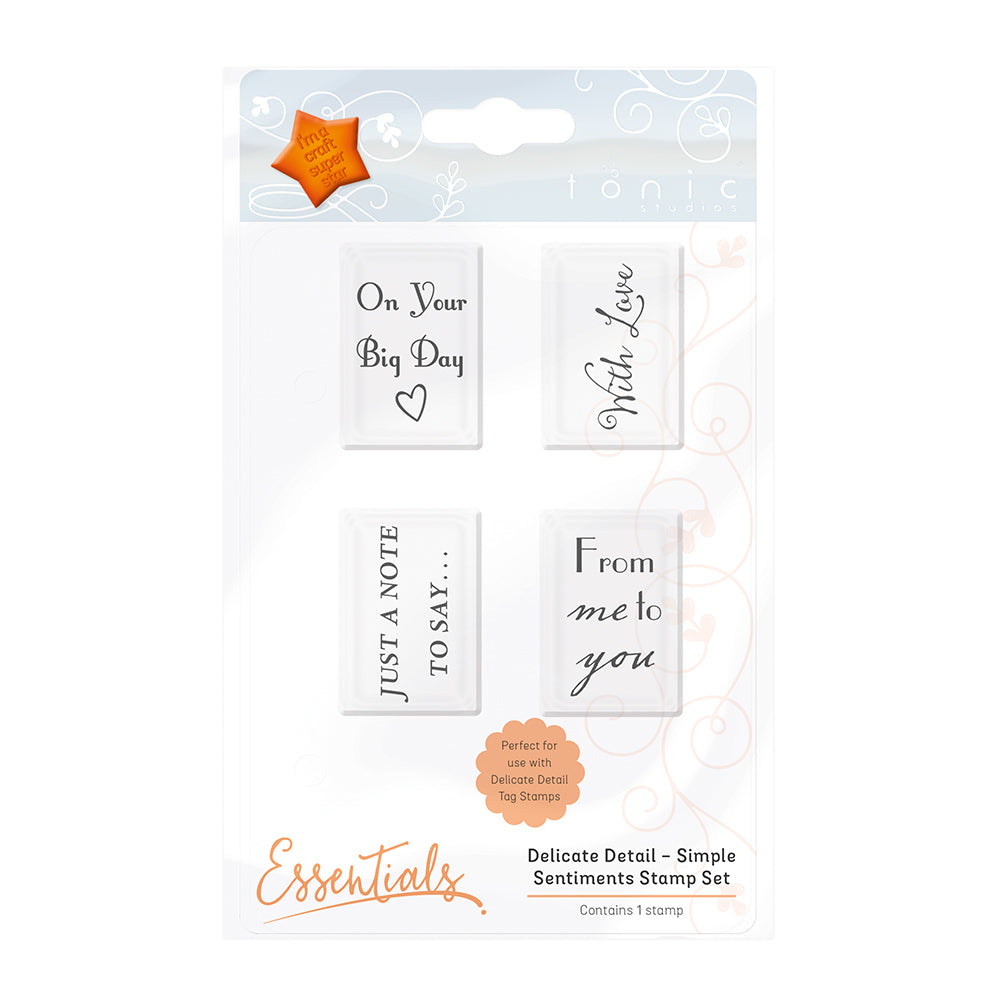 Tonic studios • delicate detail stamp set simple sentiment