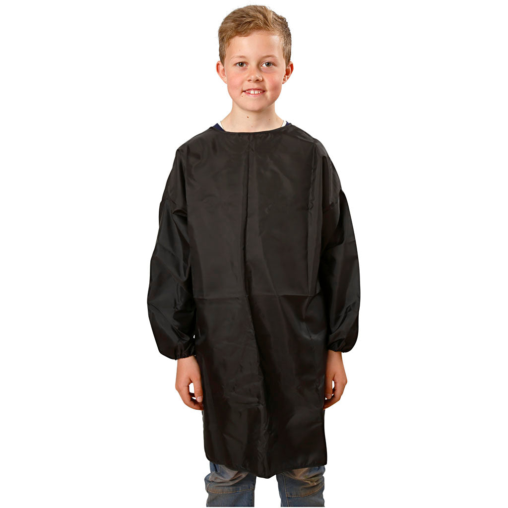 Painter's jacket, length 81 cm, size 7-12 years, black, 1 piece