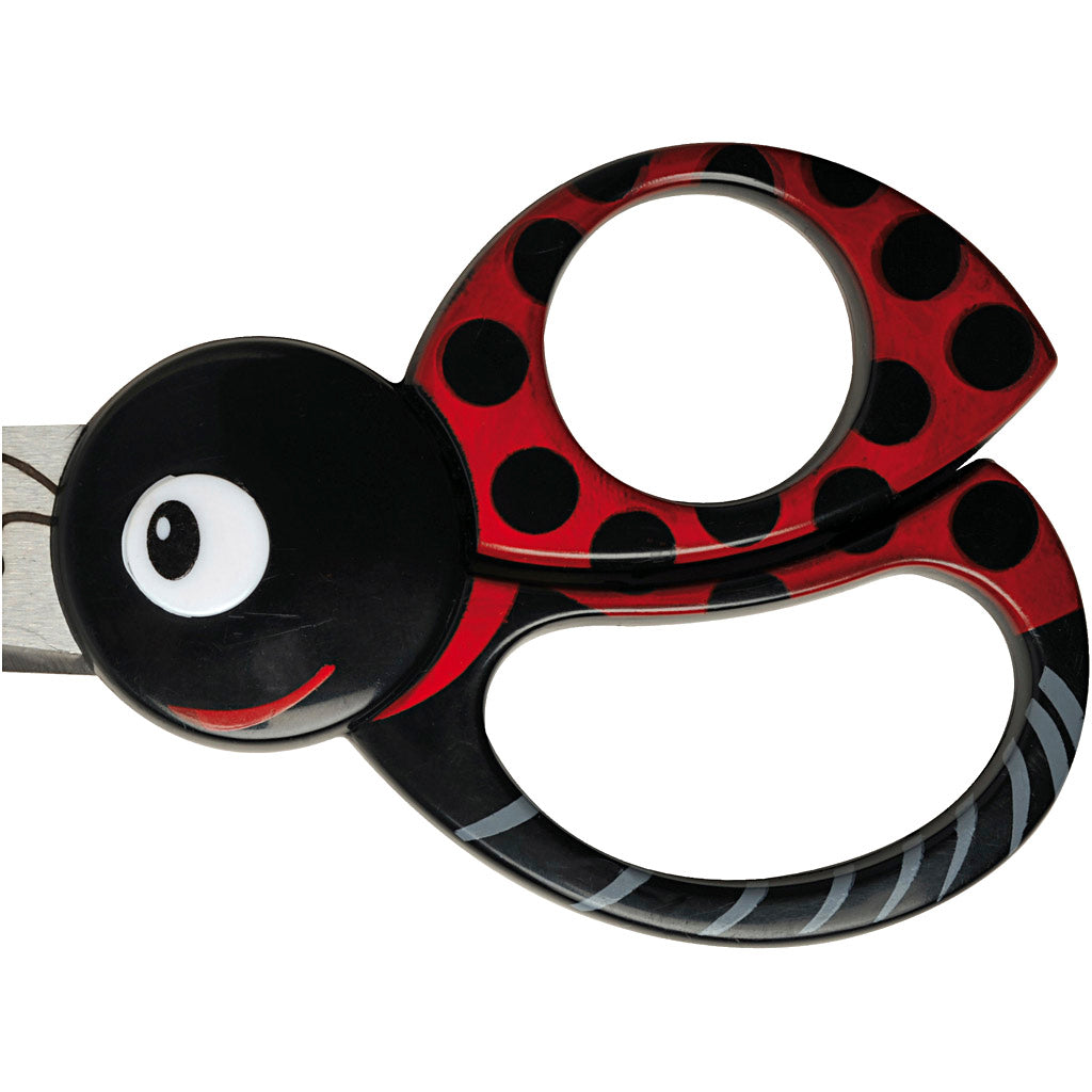 Fiskars kinderschaar met dierenmotief, lieveheersbeestje, l: 13 cm, 1 stuk