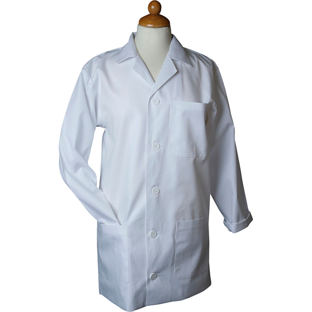 Creativ company dust coat, L: 81 cm, size medium, sleeve length 59 cm, white, 1 piece