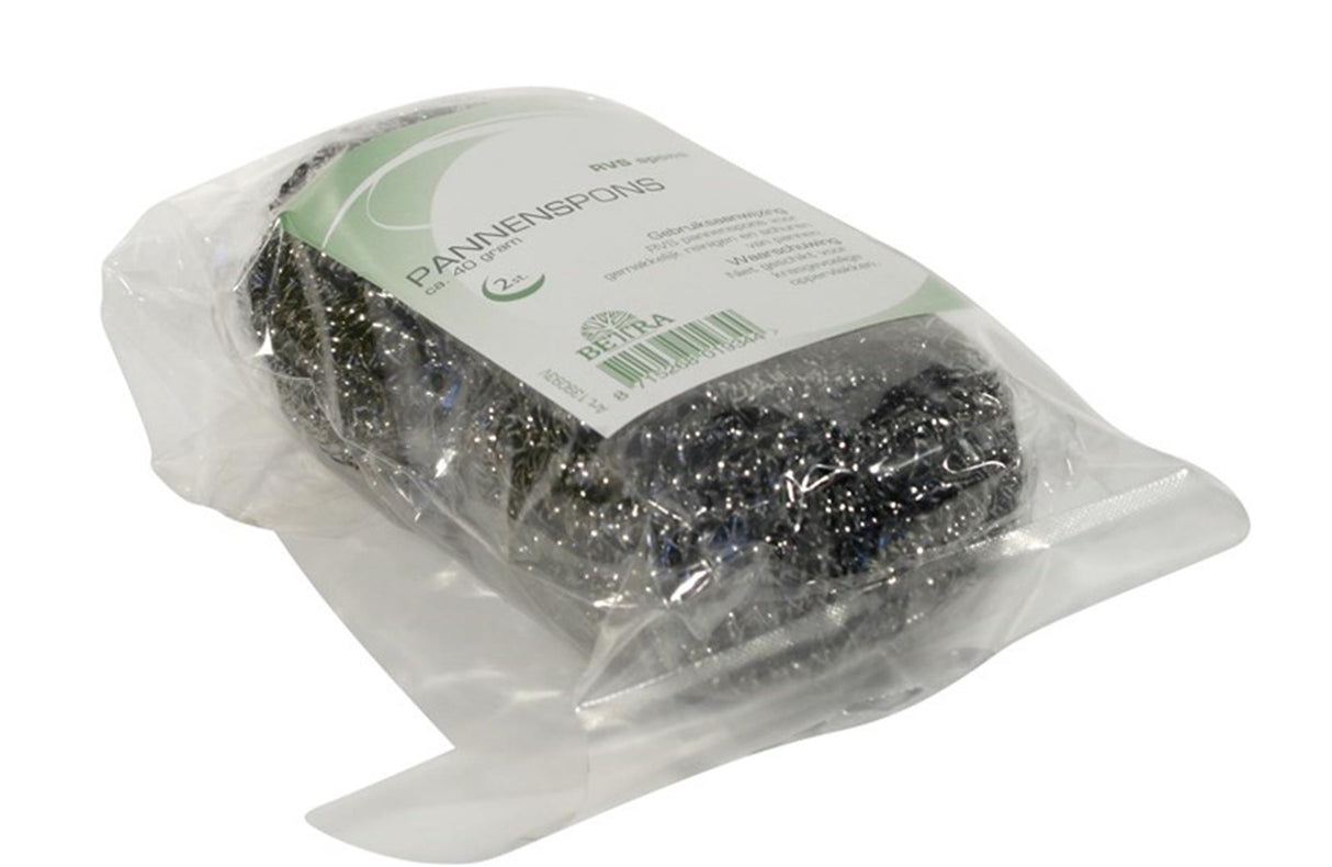 Luva reinigingsspons rvs 40-grams set à 2