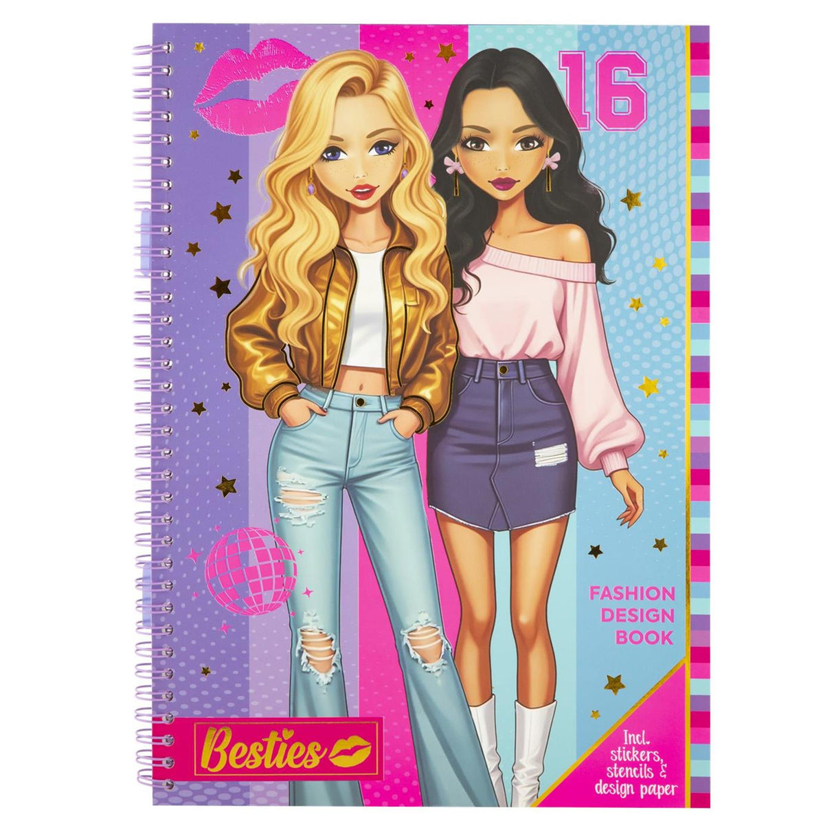 Creative craft group besties fashion design book a4 with accessories
