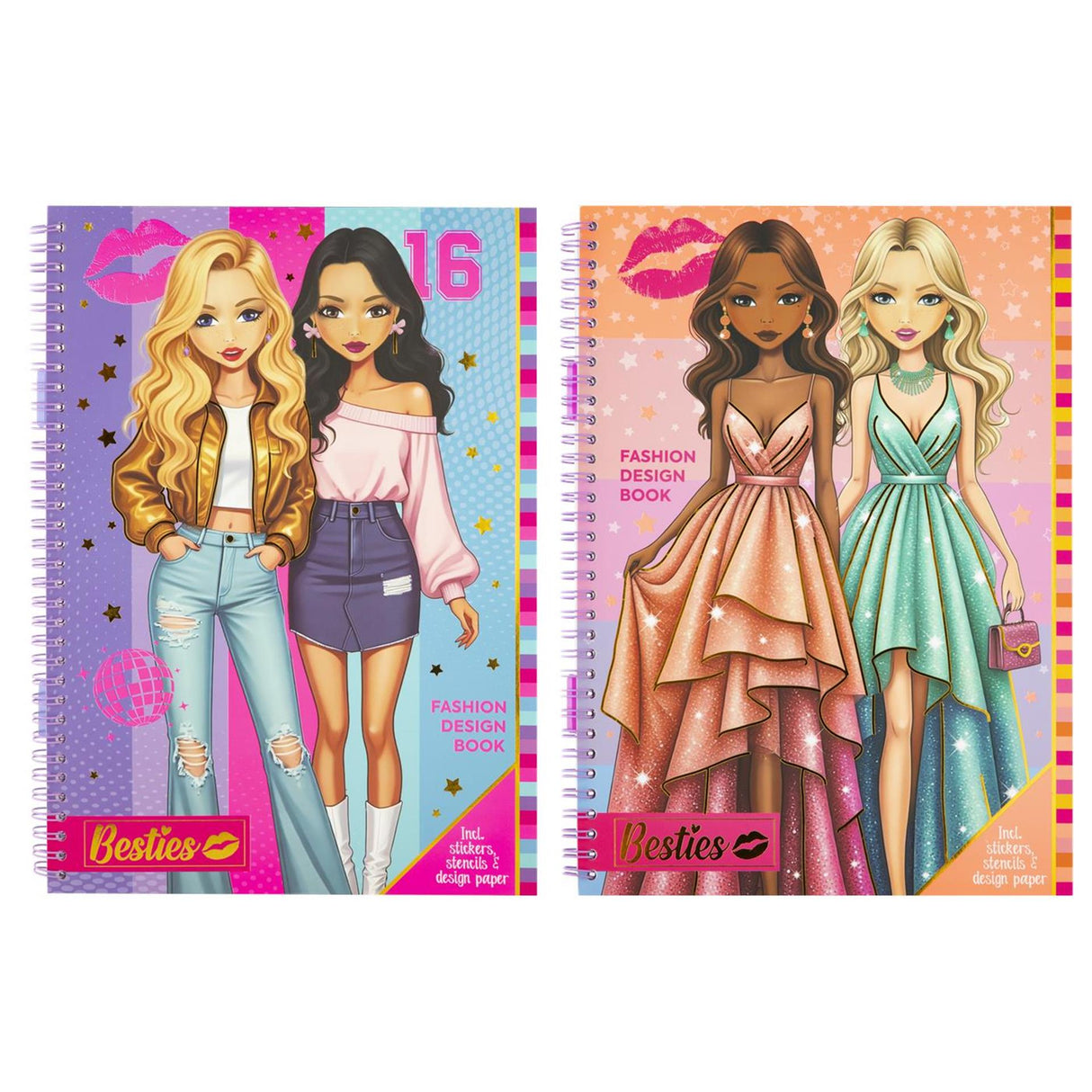 Creative craft group besties fashion design book a4 with accessories
