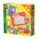 Embroider six fluffy animals