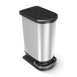 Rotho Pedal bin - Waste separator 2x25 L Paso Silver