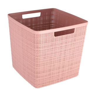 Curver Jute Storage basket Cube 17L Rose Dawn