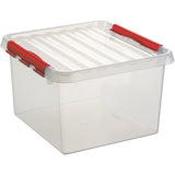 Q-Line Box 26L Transparent Red