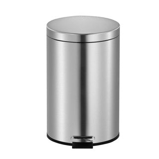 Eko Pedal Bin 3L Classic Mat en acier inoxydable