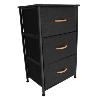 Cupboard with 3 folding drawers and iron frame 45x30x73