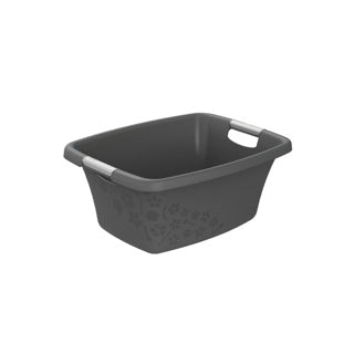 Rotho laundry basket 25 liters Flowers Gray