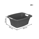 Rotho laundry basket 25 liters Flowers Gray