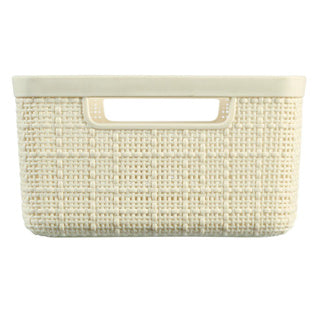Curver panier de rangement aspect jute 5l crème