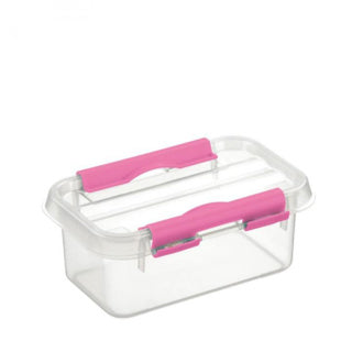 Q-line fun baking storage box 0.5l transparent pink