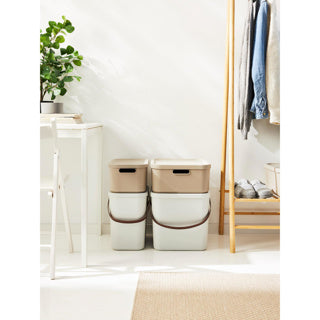 Scatola portaoggetti Rotho albula 12l vischio bianco