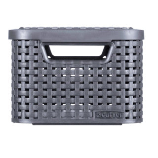 Anthracite víka s víkem Curver Style Basket