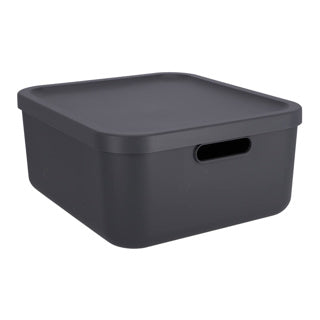 Rotho decoration storage box albula light 20 l anthracite