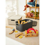 Rotho decoration storage box albula light 20 l anthracite