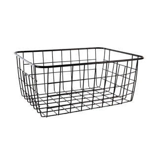 Wire basket 24x18x10cm matte black