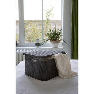 Panier de style curver 30L L couvercle anthracite