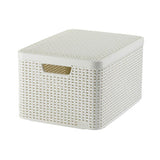 Curver Style storage basket with lid 30l white