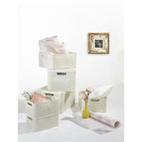 Panier de rangement de style Curver avec couvercle 30L blanc