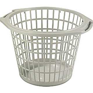 Laundry basket Basic 48cm round gray