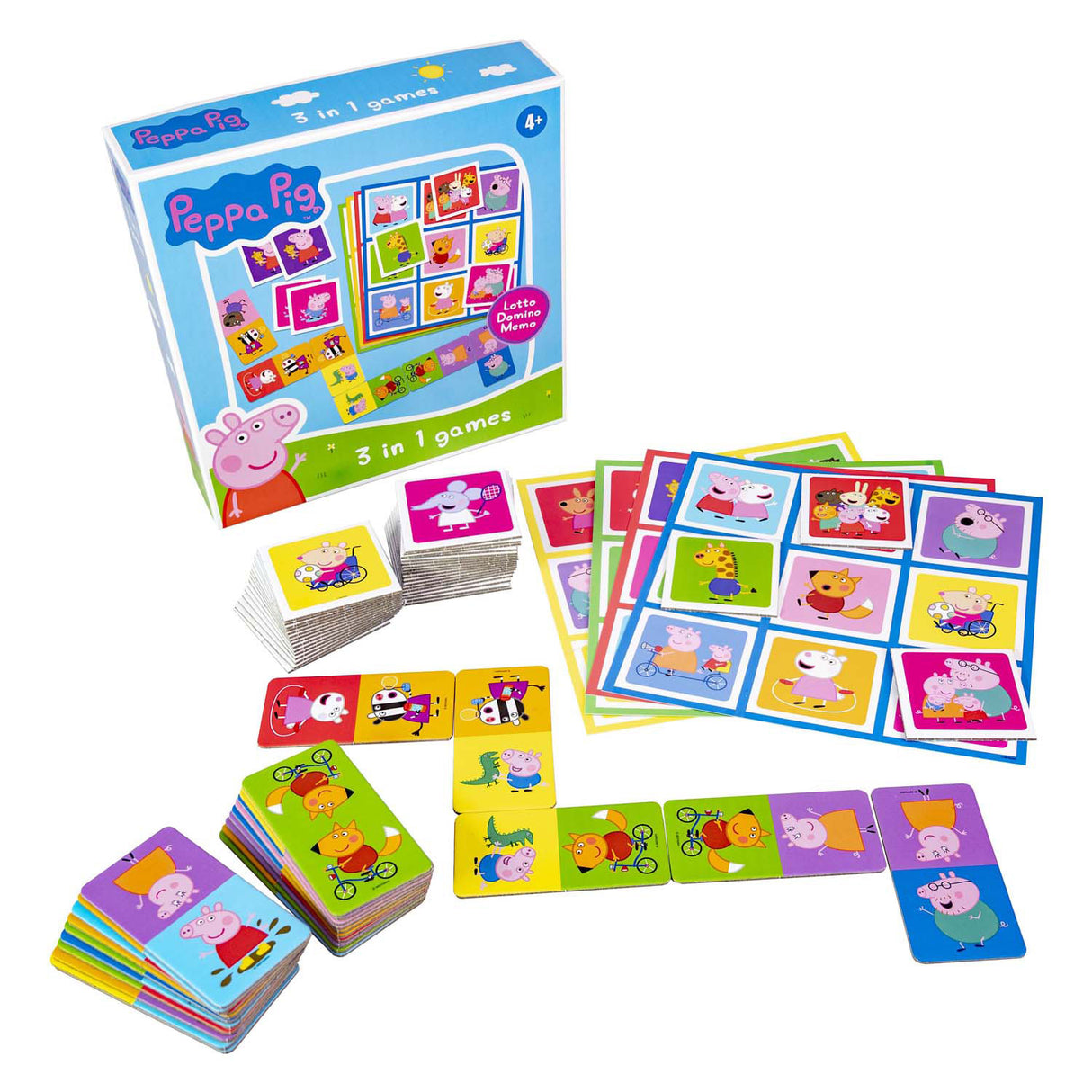 Selecta Peppa Pig 3n1 Memo Lotto Domino